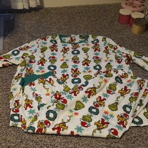 Festive Grinch Pajama Set Men's 4XLB